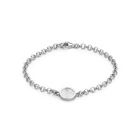 Bliss round armband zilver 12mm